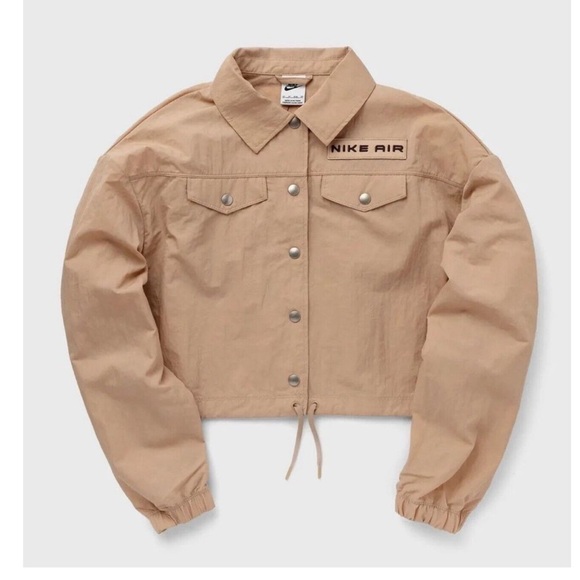 Nike Air Womens Mod Crop Jacket Size XL Windbreaker Utility Gorpcore Lightweight - Picture 1 of 14